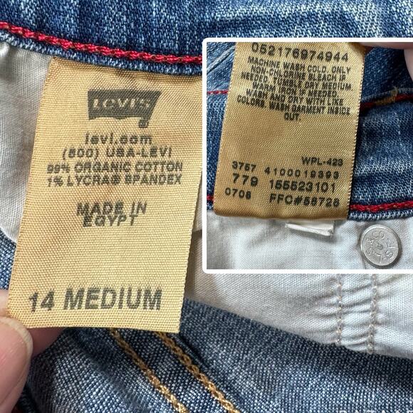 VTG Y2K Levis 550 Jeans Relaxed Ankle Boot High Waist Women 14 M (34X28) Stretch - Picture 15 of 16